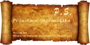 Prisztacs Skolasztika névjegykártya